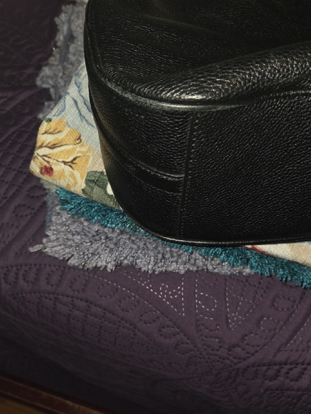 kate spade Black Pebbled Leather Shoulder Hobo with Gold Hardware. - Picture 9 of 11